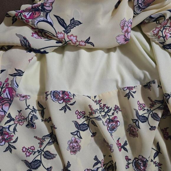 Blue Rain yellow floral print dress size medium - Picture 6 of 7